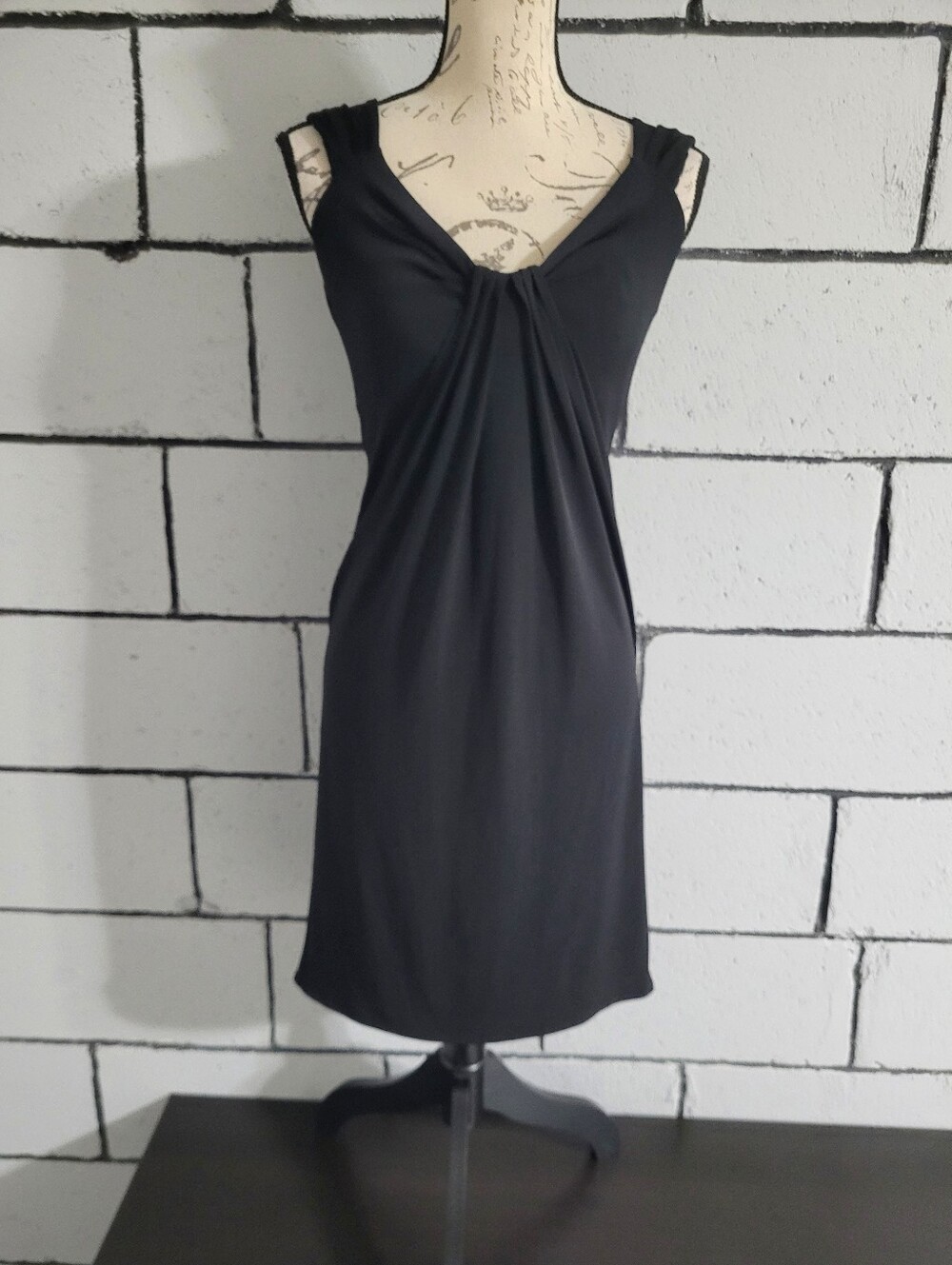 BUNDLE SALE! London Times Sleeveless Black Wrap-Style Dress Sz 6